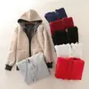 Novo casaco de inverno para homens, moletom com capuz de lã de cordeiro, cardigã esportivo casual folgado, jaqueta quente para homens