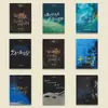 64 Folhas Yiyang Qianxi Manuscrito Frente e Verso Mini Cartões Alto Valor Tipo Cura Mil Pássaros de Papel Coleção Exclusiva Material Cartões Postais