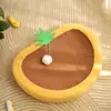Cama Arranhador para Gatos Sisal Natural 2 em 1 Formato de Fruta Resistente a Arranhões Ninho para Gatos