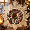 Kit de Atrapasoles con Pintura de Diamantes de Perlas Navideñas de Copo de Nieve Kit de Cuentas 3D DIY