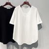B890 # (Foto Oficial y Precio Real) Talla Extra Grande 150 kg Mangas Carta Corazón Camiseta Suelta de Manga Corta para Mujer Verano 2025