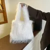 Bolso Hobo Estilo Coreano Otoño e Invierno Gran Capacidad de Felpa para Mujer 2025 Nuevo Elegante Bolso de Hombro con Borlas Bolso Peludo