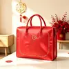 Bolsas de armazenamento para casamento, bolsas de trousseau da noiva, conjunto de presente de casamento de quatro peças bordado e sacolas de embalagem para itens de dote