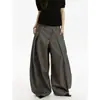 Pantalones de Verano 2026 con Botones, Pliegues y Corte Curvo, con un Tacto Elegante y Caído, Ajuste Holgado Casual, Elegantes y Modernos, de Pierna Ancha, hasta el Suelo