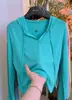 Camiseta Informal con Capucha para Mujer 2025 Moda Coreana Sencilla Versátil Holgada Camiseta de Alta Gama para Mujer