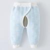 Liquidação: Roupa Íntima Acolchoada de Algodão Respirável Sem Costura para Bebê, Calça Unisex com Abertura na Virilha para Outono e Inverno, Calça Grossa para Proteção da Barriga