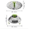 Cesta Vaporizadora Dobrável Telescópica de Aço Inoxidável 9 polegadas 11 polegadas Amazon Cesta Vaporizadora Flor de Lótus Cesta de Drenagem de Aço Inoxidável