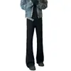 2026 Calça Social Masculina Simples da Moda Calças Casuais Masculinas com Caimento Outono Inverno Masculino Calças Pretas Ligeiramente Flare de Alta Qualidade