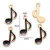 Colgante de Nota Musical de Guitarra Esmaltada Colorida Serie de Instrumentos de Piano Accesorios para Joyería DIY Encanto para Llavero W505