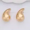 Brincos de agulha de prata S925 em formato de gota de cola CCB europeus e americanos, círculo em formato de C geométrico, joia de orelha elegante, simples e personalizada para celebridades da internet