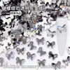Strass Formato Borboleta 5*7mm com Fundo Plano Decorações Brilhantes da Moda para Nail Art Acessórios Borboleta Strass para Unhas Postiças Atacado