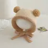 Chapéu de Bebê Chenjing Outono e Inverno Novo Fofo Bola de Pelo Orelha Chapéu de Tricô Proteção de Orelha Quente Bebê Masculino e Feminino Chapéu Pulôver