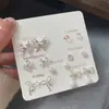 Ah, ah, brincos rosa e delicados de início da primavera! Brincos Delicados de Laço de Diamante adequados para Brincos com Senso de Design de Nicho