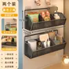 Estante de pared para dormitorio, estante de almacenamiento junto a la cama, cesta de almacenamiento de pared, cesta colgante sin taladro, estante colgante de doble capa para juguetes