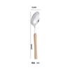 Conjunto de Faca, Garfo e Colher de Aço Inoxidável 304 da Amazon, Estilo Coreano, Talheres com Cabo Redondo de Jacarandá de Madeira Maciça, Grau Alimentício Ocidental para Hotel