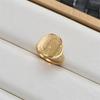 Anillo de acero de titanio con personalidad europea y americana, anillo con cabeza de anciano, nicho simple, anillo de pareja Joker, joyería transfronteriza al por mayor