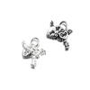 Colgante de Cerradura de Llave de Ángel Viejo de Plata 925 Pulsera DIY Colgante Viejo Accesorios de Material de Cuerda Tejida a Mano S0948