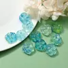 Contas de Vidro Gelatina Bicolor de 15mm Contas Soltas de Flor Gêmea Material para Pulseiras e Brincos DIY Criativos Feitos à Mão
