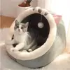 Casa para Gatos Semi-Cerrada con Forma de Conejo Rosa, Nido para Mascotas de Cuatro Estaciones, Villa Jaula para Gatos, Diseño Creativo, Calidez Invernal