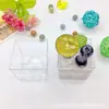 Taza Cuadrada Mini para Postre de 2 oz 60 ml, Transparente, Grado Alimenticio, Plástico Cuadrado, Taza para Helado