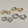 Brincos de Metal Circulares Irregulares Brilhantes para Mulheres, Simples Estilosos, Elegantes da Moda, Brincos Versáteis para Roupas de Trabalho