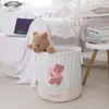 Cesta de Ropa Sucia Linda Cesta de Lavandería para Dormitorio Caja de Almacenamiento Doméstico para Baño Cesta de Almacenamiento de Gran Capacidad Cubo de Almacenamiento Portátil