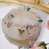 2023 Pulseira de cristal super flash feminina flor trevo da sorte amor Mori doce estudante namoradas pulseira de esmalte colorido