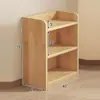 Estantería de almacenamiento de madera maciza para sala de estar, estantería infantil integrada simple, estantería de varios niveles para el hogar para dormitorio y jardín de infantes, modelo nuevo
