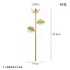 Suporte de Haste de Flor de Metal Cristal Original Base de Liga de Flor Rosa Suporte Cluster de Cristal Base de Flor Acessórios de Cristal Único DIY