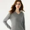 Nova blusa de base de malha de cashmere para outono e inverno, moderna, macia, confortável, simples, amiga da pele, quente, suéter de manga comprida para mulheres
