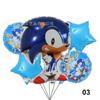 Nuevo globo de aluminio de caricatura de Sonic the Hedgehog fiesta de cumpleaños sonido Chico Modelado traje infantil al por mayor