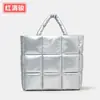 Liquidação: Bolsa Tote de Algodão com Enchimento de Penas Grande Capacidade Outono/Inverno Bolsa Nuvem Bolha Bolsa de Pelúcia Bolsa Transversal de Ombro Feminina