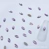 Accesorios Súper Brillantes para Uñas Paquete Mixto Rhinestones Irregulares de Fondo Plano Morado Claro Rhinestones para Uñas con Forma de Rombo Rhinestones de Cristal Aurora al por Mayor