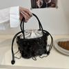 Bolsa de Mão Nova Outono 2025, High-End, Aparência Sofisticada, Design Nicho com Lantejoulas, Versátil Ins Casual Bolsa Saco