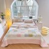 Zhongqi Colcha Coreana Patchwork Algodón Puro para Todas las Estaciones Edredón Acolchado Sábanas de Cama Engrosadas Venta al por Mayor Juego de Tres Piezas Individual y Doble