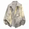 Chaqueta Casual con Solapas Tie-Dye Nuevo Estilo Primavera 2026 para Hombre Diseño Holgado Chaqueta Retro Americana