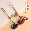 Colgante creativo de madera de palisandro con forma de conejo, bonito colgante de conejo del zodiaco, llavero con cadena para teléfono móvil, colgante para bolso para mujer