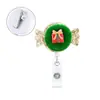 Portapase de Tirón Fácil de Venta Caliente para Comercio Exterior con Fieltro Brillante, Pinza para Insignia de Calabaza de Halloween, Pinza de Cocodrilo Giratoria