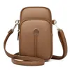 Bolso Cuadrado Pequeño de Piel Suave de Gama Alta para Teléfono Móvil para Mujer 2025 Nuevo Nicho Simple Versátil Bolso de Hombro Cruzado Billetera