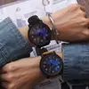Reloj de pareja para hombre y mujer un par de moda coreana para estudiantes esfera grande casual blanco y negro estilo Harajuku personalidad creativa retro