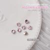 Joyería de diamantes para uñas rosas, súper destellos, corazón torcido, punta inferior, taladro, gran amor, cuadrado gordo, ángulo recto, forma de diamante pequeño, red, explosiones rojas