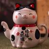 Le Meow Cerâmica Pintada Forno Yakushi Japonês Genuíno Ornamentos Gato da Sorte Cofre Gato