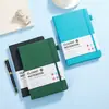 Caderno Caderno Impressão Personalizada Logo Simples Criativo Alto Valor A6 Couro Rígido Bloco de Notas A5 Capa Dura Alça Rt