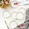 Plato Pequeño de Hueso de Porcelana de 5 pulgadas para Salsa, Vinagre y Pepinillos, Plato Pequeño para Salsa de Comida Occidental de Hotel, Plato para Vinagre y Salsa para Dipear