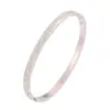 Pulsera europea y americana de acero de titanio transfronteriza, pulsera plateada de cielo estrellado, joyería de acero inoxidable que no se decolora con incrustaciones de diamantes para mujer, alta moda