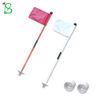 Conjunto de Bandeira e Copo de Buraco de Golfe em Plástico com Mastro de Bandeira Destacável de Duas Seções, Bandeira Alvo para Putting no Campo, Superfície Quadriculada