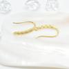 Accesorios de Gancho para Pendientes de Oreja de Arveja de Una Palabra Dorados Recubiertos para Joyería DIY, Accesorios de Gancho para Pendientes Simples