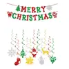 Guirnalda de papel navideña transfronteriza con letras, banderines, decoración para fiestas, pancartas, suministros para fiestas.