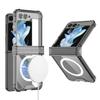 Adecuado para Funda de Teléfono Móvil Samsung Z Flip7/6/5 4/3 Bisagra de Bolsa de Aire Carga Inalámbrica Anillo Magnético Cubierta Protectora Anticaída
