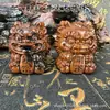 Talla en Madera de Azufaifo Golpeada por Rayo Natural Taoísta, Ricos Adornos del Zodiaco Chino Dragón, Adornos de Bolsillo Mascota, Adornos de Regalo